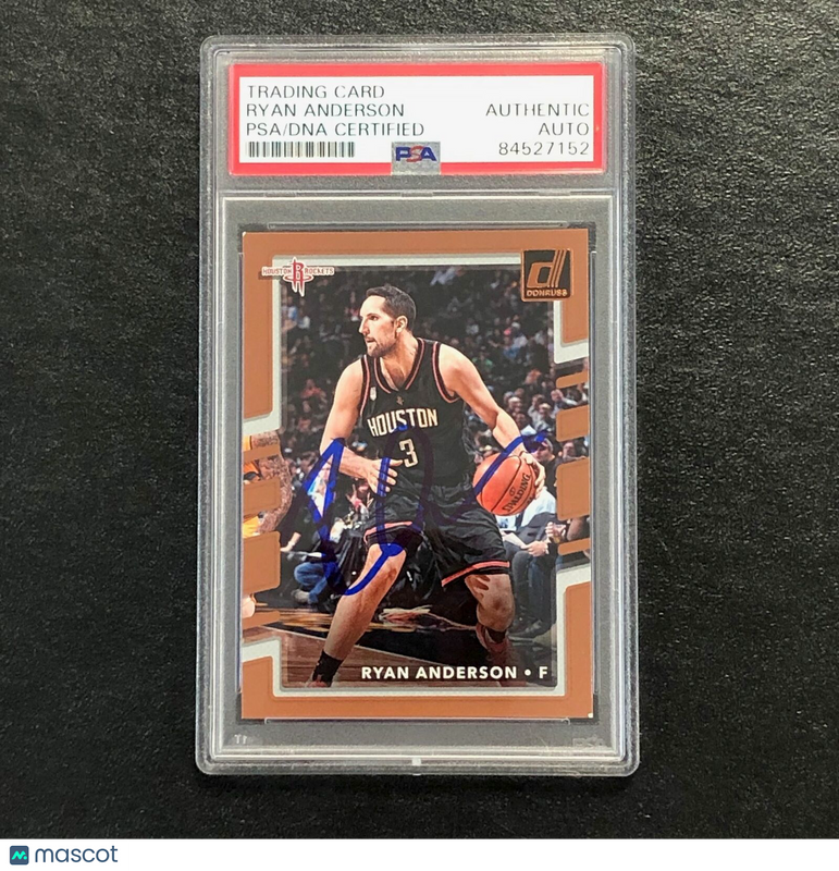 2017 Donruss #55 Ryan Anderson Signed Card AUTO PSA Slabbed Rockets