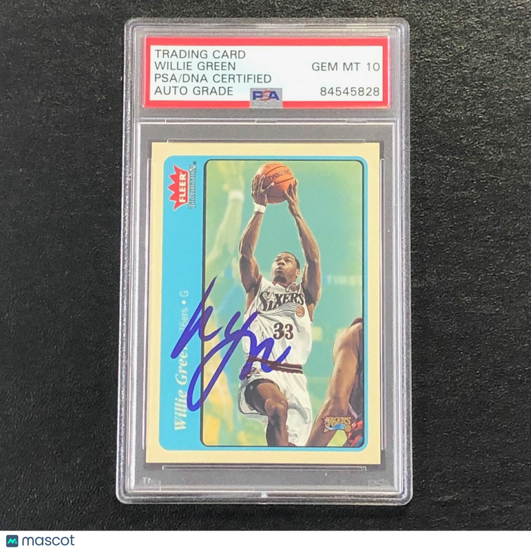 2004-05 Fleer Tradition #68 Willie Green Signed Card AUTO 10 PSA Slabbed 76ers