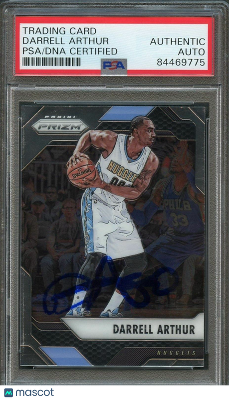 2016-17 Panini Prizm #180 Darrell Arthur Signed Card AUTO PSA Slabbed Nuggets