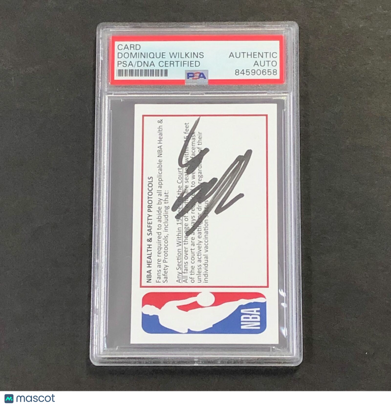 Dominique Wilkins NBA Protocols Card Signed Card AUTO PSA Slabbed Hawks