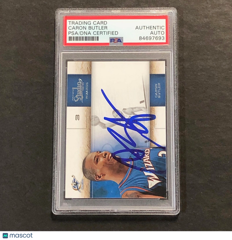 2009-10 Panini Studio #99 Caron Butler Signed Card AUTO PSA Slabbed Wizards