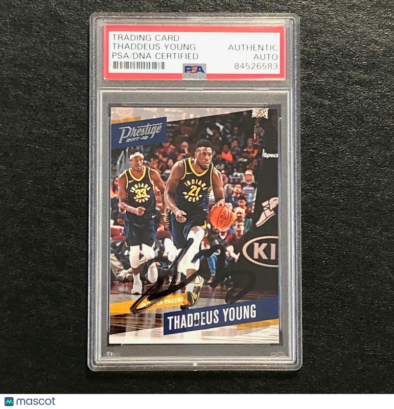 2017-18 Panini Prestige #94 Thaddeus Young Signed Card AUTO PSA Slabbed Pacers