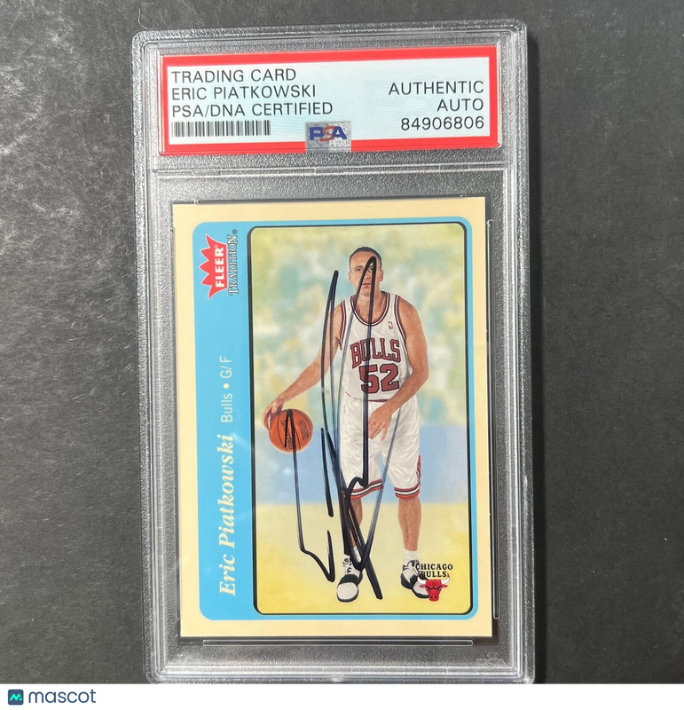 2004-05 Fleer #113 Eric Piatkowski Signed Card AUTO PSA Slabbed Bulls