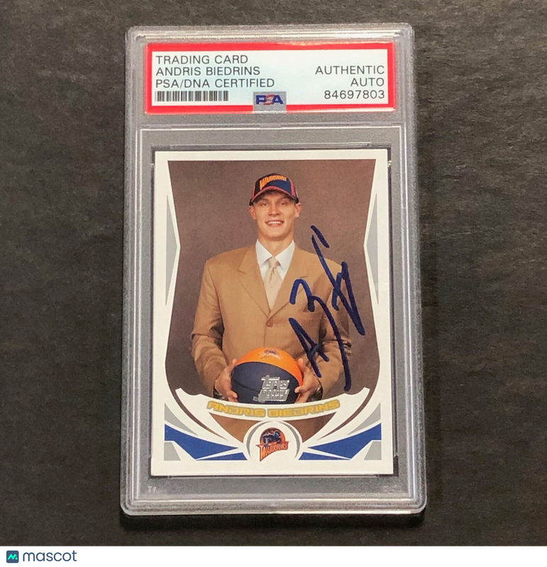 2004-05 Topps #231 Andris Biedrins Signed Card AUTO 10 PSA Slabbed RC Rookie