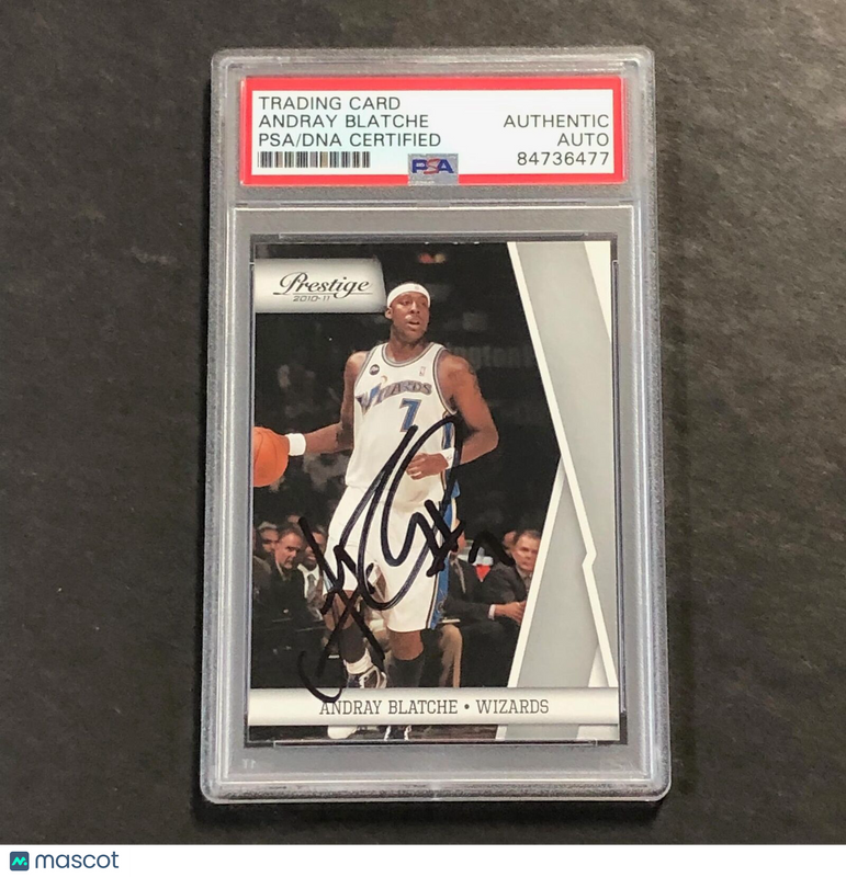 2010-11 Panini Prestige #118 Andray Blatche Signed Card AUTO PSA Slabbed Wizards