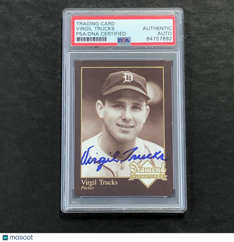 2006 Diamond Signatures Virgil Trucks Signed Card PSA Slabbed Auto
