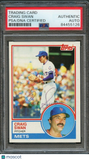 1983 Topps #292 Craig Swan Signed Card PSA Slabbed Auto Mets