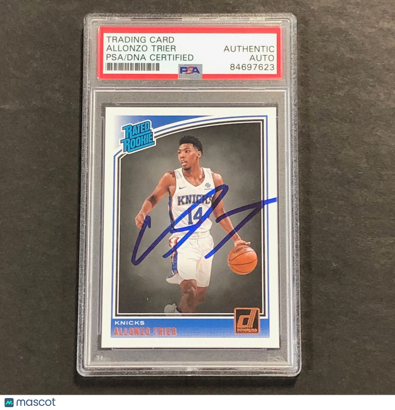 2018-19 Donruss Rated Rookie #175 Allonzo Trier Signed Card AUTO PSA Slabbed RC