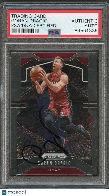 2019-20 Panini Prizm #145 Goran Dragic Signed Card AUTO PSA/DNA Slabbed Heat