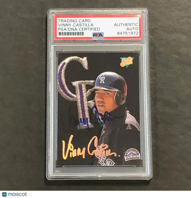 1993 Leaf Baseball #212 Vinny Castilla Signed Card PSA Slabbed Auto Rockies Rook