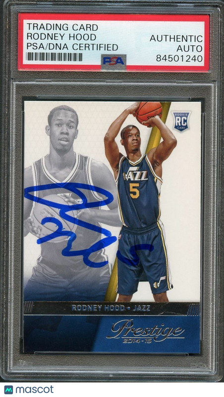 2014-15 Panini Prestige #180 Rodney Hood Signed Card PSA Slabbed RC Jazz