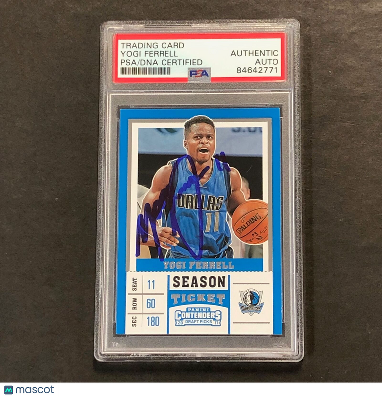 2017-18 Panini Contenders Draft #50 Yogi Ferrell Signed Card AUTO PSA Slabbed Ma