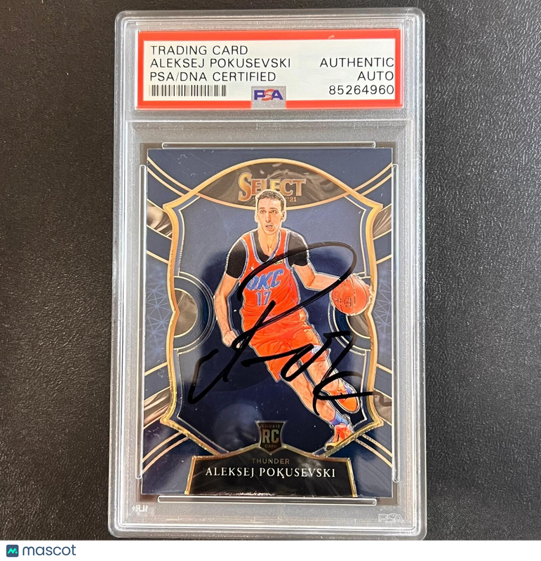 2020-21 Panini Select #77 Aleksej Pokusevski Signed Card AUTO PSA Slabbed RC Thu