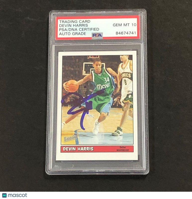 2005-06 Topps Bazooka #97 Devin Harris Signed Card AUTO PSA Slabbed RC Mavericks