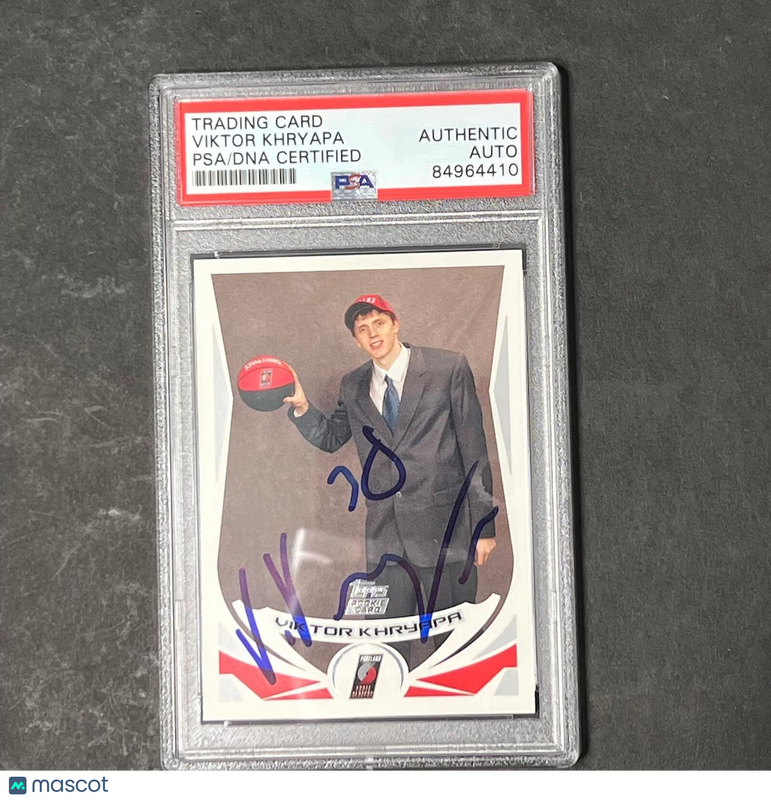 2004-05 Topps #242 VIKTOR KHRYAPA Signed Card AUTO PSA Slabbed Blazers