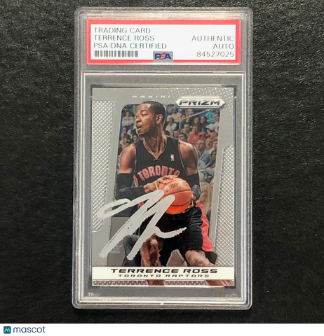 2013-14 Panini Prizm #121 Terrence Ross Signed Card AUTO PSA Slabbed Raptors