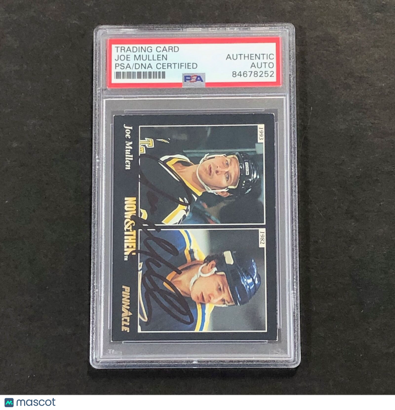 1994 Pinnacle Now & Then #240 Joe Mullen Signed Card AUTO PSA Slabbed