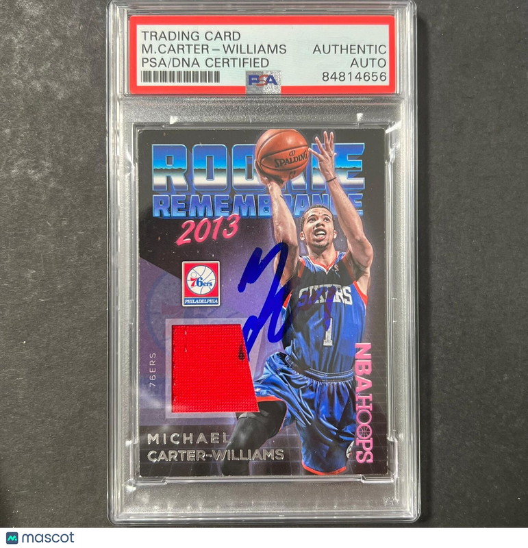 2016-17 Panini Hoops #44 Michael Carter-Williams Signed Card AUTO PSA Slabbed Si