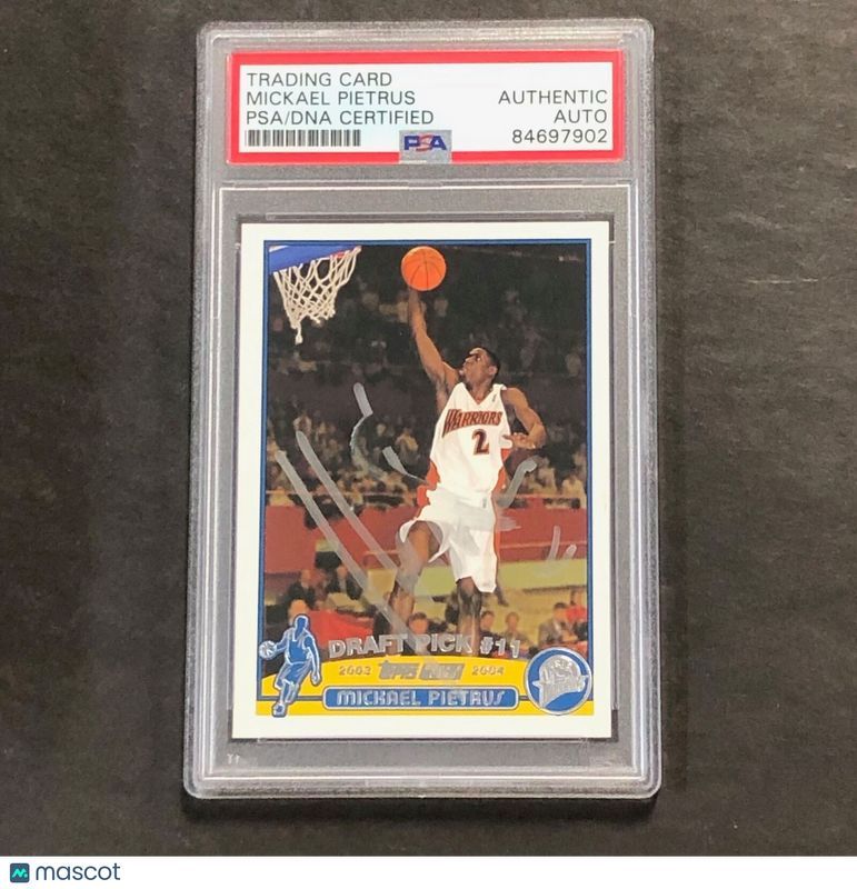 2003-04 Topps Rookie Card #231 Mickael Pietrus Signed Card PSA Slabbed