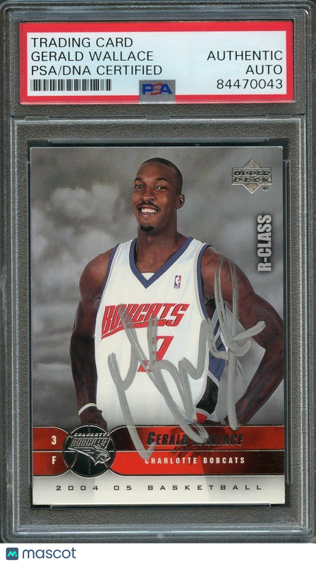 2004-05 Upper Deck R-Class #7 Gerald Wallace Signed Card AUTO PSA Slabbed Bobcat