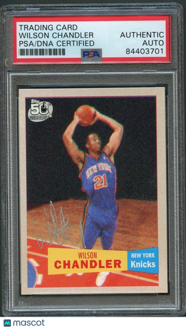 2007 Topps 50th Anniversary #133 WILSON CHANDLER Signed Card AUTO PSA Slabbed Kn