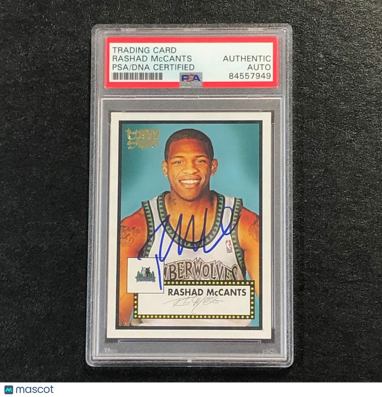 2005-06 Topps 1952 Style #134 Rashad McCants Signed Card AUTO PSA Slabbed Minnes