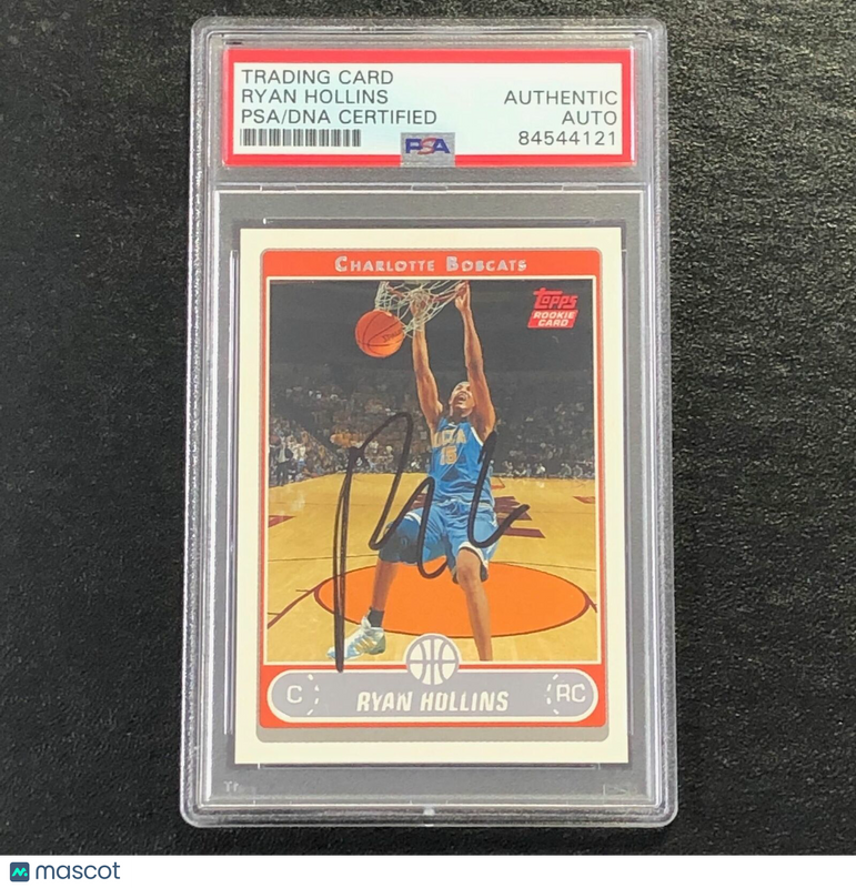 2006-07 Topps Basketball #225 Ryan Hollins Signed Card AUTO PSA Slabbed RC Bobca