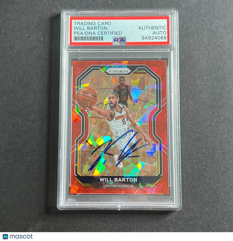 2020-21 Panini Prizm #79 Will Barton Signed Card AUTO PSA Slabbed Nuggets