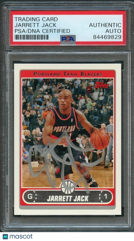 2006 Topps #214 Jarrett Jack Signed Card AUTO PSA Slabbed Trail Blazers