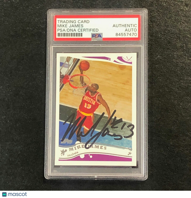 2005-06 Topps #138 Mike James Signed Card AUTO PSA Slabbed Rockets