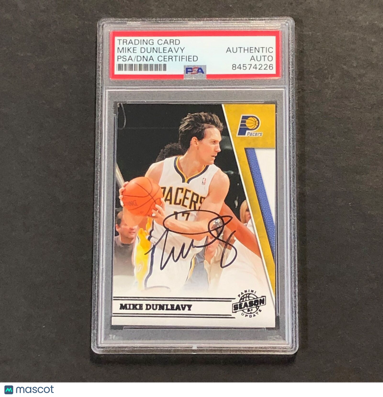 2010-11 Panini Season Update #56 Mike Dunleavy Signed Card AUTO PSA/DNA Slabbed