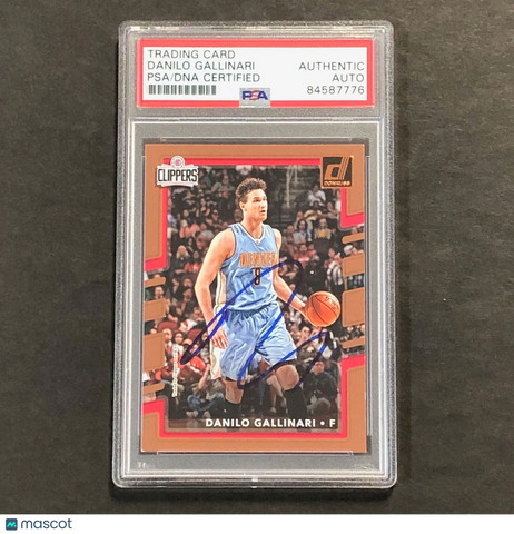 2017-18 Donruss #62 Danilo Gallinari Signed AUTO PSA Slabbed Clippers