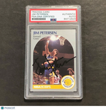 1989-90 NBA Hoops #117 Jim Petersen Signed Card PSA Slabbed Warriors