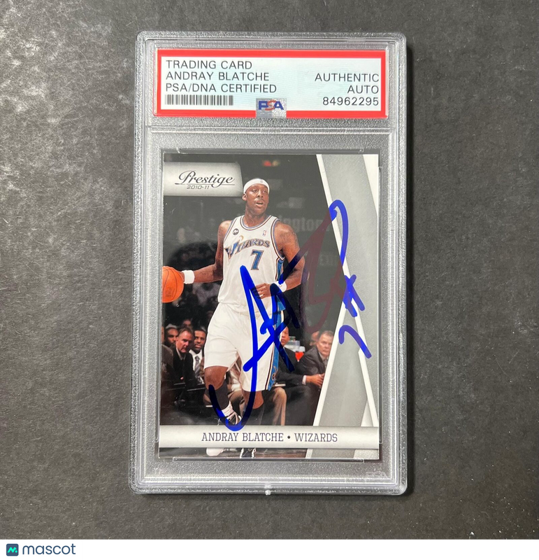 2010-11 Panini Prestige #118 Andray Blatche Signed Card AUTO PSA Slabbed Wizards