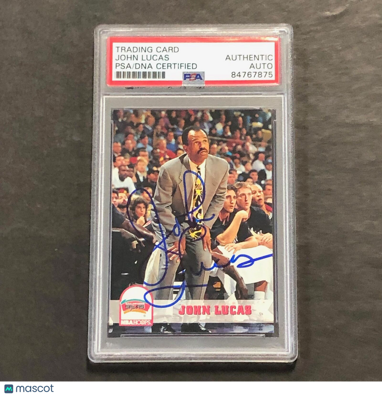 1993-94 NBA Hoops Skybox #253 John Lucas Signed Card AUTO PSA Slabbed Spurs