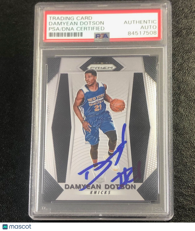 2017-18 Panini Prizm #272 Damyean Dotson Signed Card AUTO PSA Slabbed RC Knicks