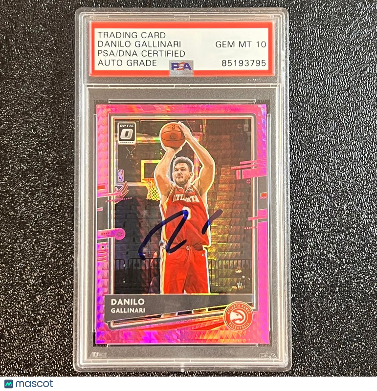 2020-21 Panini Donruss Optic #7 Danilo Gallinari Signed Card AUTO 10 PSA Slabbed