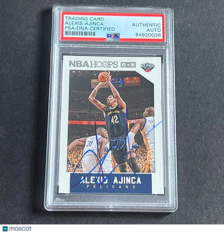 2015-16 Panini Hoops #85 Alexis Ajinca Signed Card AUTO PSA Slabbed Pelicans