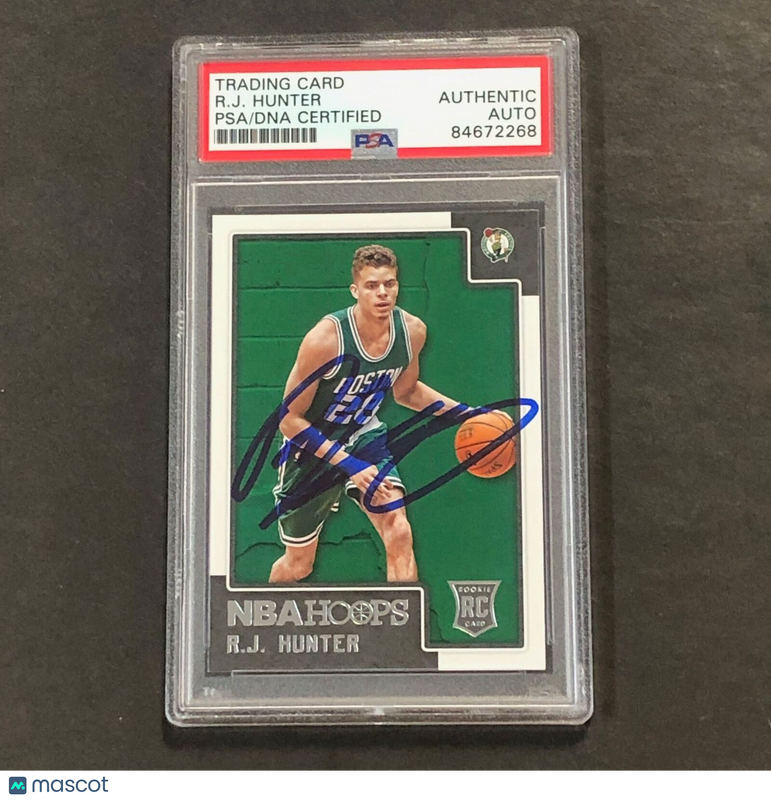 2015-16 NBA Hoops #271 RJ Hunter Signed Card AUTO PSA Slabbed RC Celtics