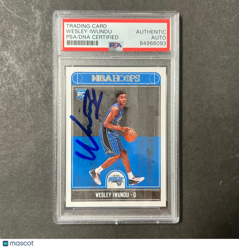 2017-18 NBA Hoops #283 Wesley Wes Iwundu Signed Card AUTO PSA/DNA Slabbed RC Mag