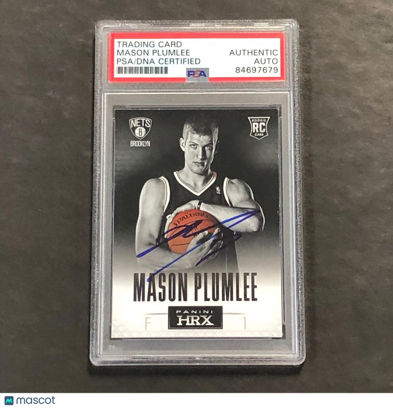 2013-14 Panini HRX #13 Mason Plumlee Signed Card AUTO PSA Slabbed RC Nets