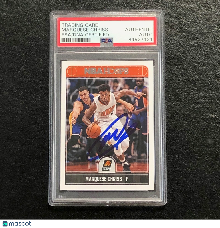 2017-18 NBA Hoops #202 Marquese Chriss Signed Card AUTO PSA Slabbed Suns