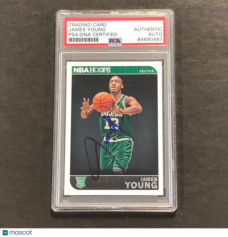 2014-15 NBA Hoops #275 James Young Signed Card AUTO PSA/DNA Slabbed RC Celtics
