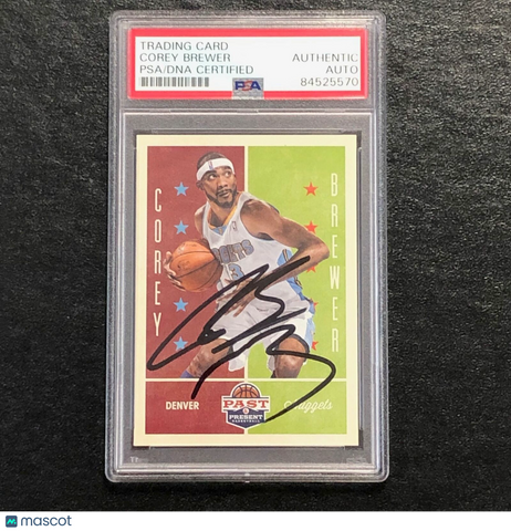 2012-13 Panini Past And Present #73 Corey Brewer Signed Card AUTO PSA Slabbed Nu