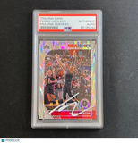 2019-20 Panini Hoops Premium Stock #57 Reggie Jackson Signed Card AUTO PSA Slabb