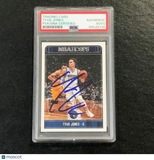 2017-18 NBA Hoops #223 Tyus Jones Signed Card Auto PSA Slabbed Timberwolves