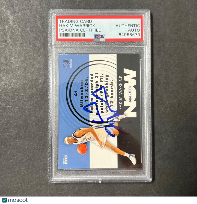 2007 Topps Generation Now #GN20 Hakim Warrick Signed Card AUTO PSA Slabbed Grizz