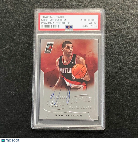 2012-13 Panini Brilliance #169 Nicolas Batum Signed Card AUTO PSA Slabbed Trail