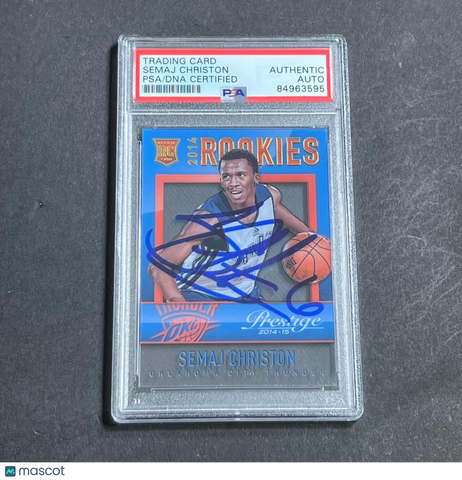 2014-15 Panini Prestige #19 Semaj Christon Signed Card AUTO PSA Slabbed RC Thund