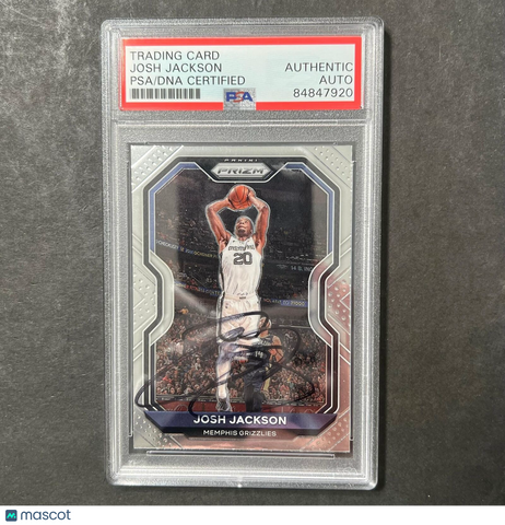 2020-21 Panini Prizm #106 Josh Jackson Signed Rookie Card AUTO PSA Slabbed Grizz